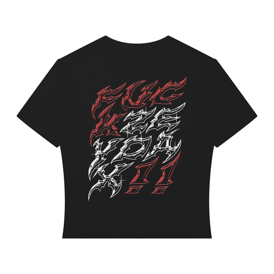 WOMEN'S CROP T-SHIRT (BLACK)