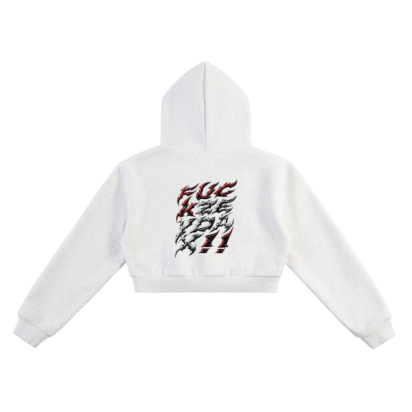 WOMEN'S CROPPED HOODIE (WHITE)