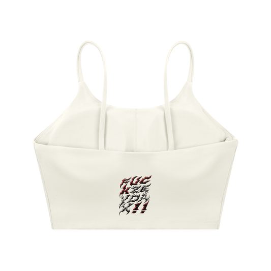 WOMEN'S CAMISOLE CROP TOP (ZEYDAX_OFF-WHITE)