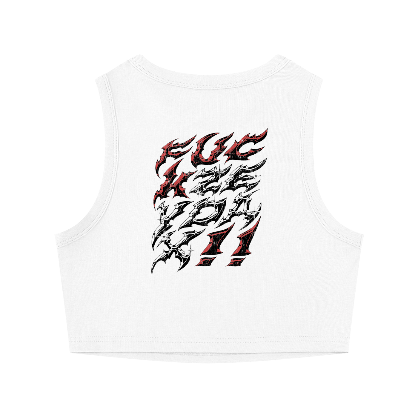 WOMEN'S CROP TANK TOP (WHITE)