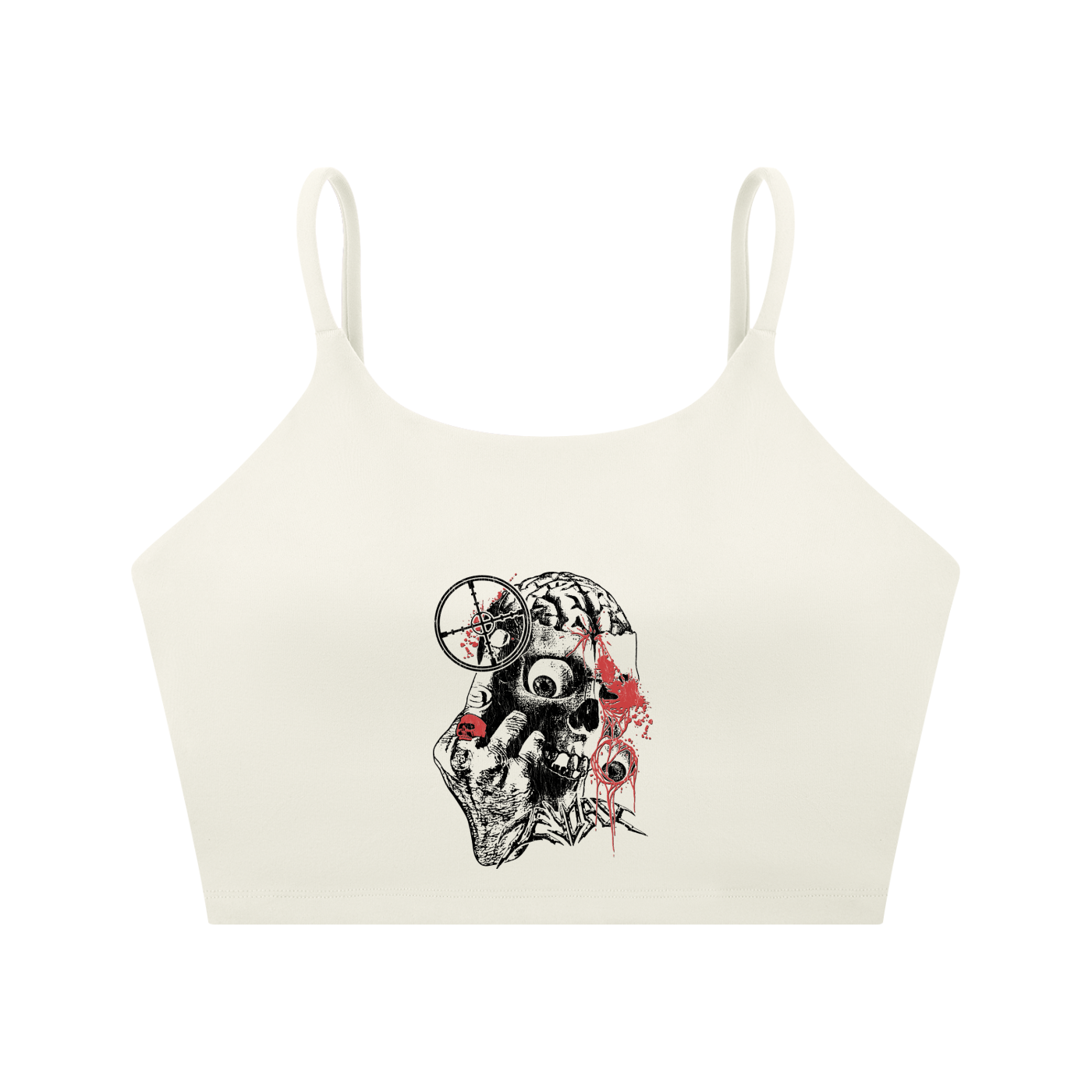 WOMEN'S CAMISOLE CROP TROP (OFF-WHITE)
