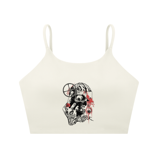 WOMEN'S CAMISOLE CROP TROP (OFF-WHITE)