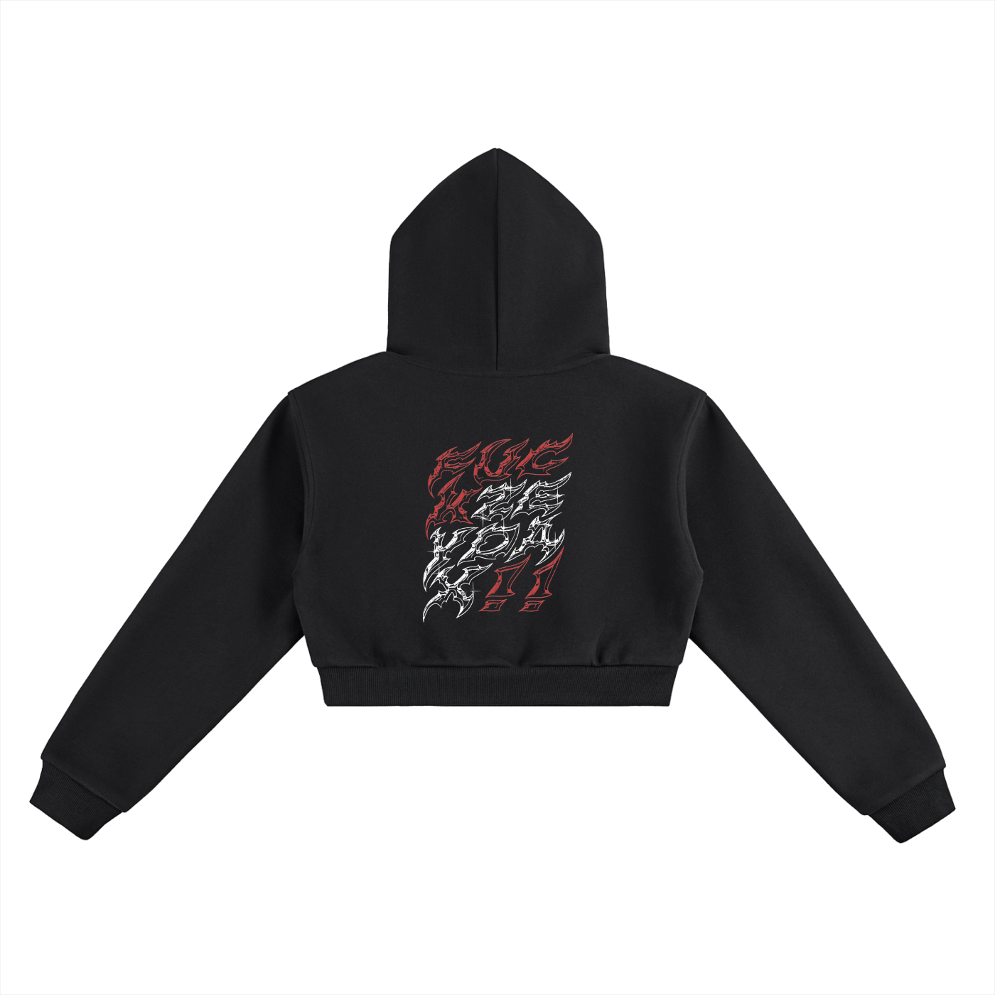 WOMEN'S CROPPED HOODIE (BLACK)