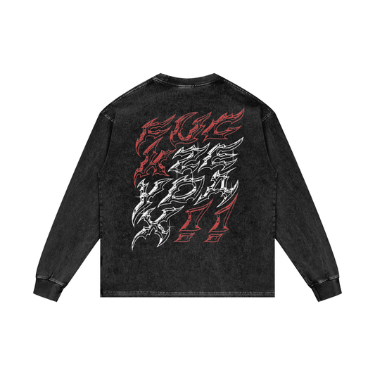 LONG SLEEVE (BLACK ACID WASHED)