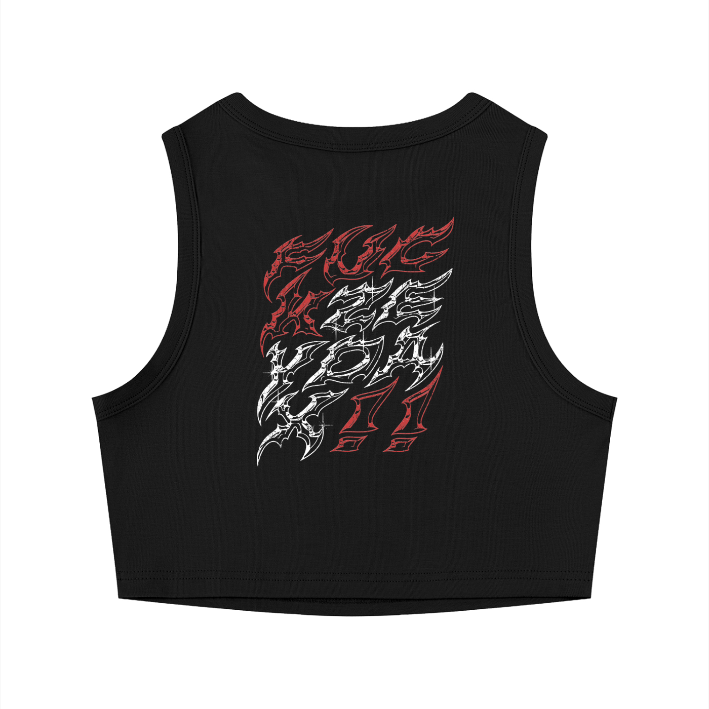 WOMEN'S CROP TANK TOP (BLACK)